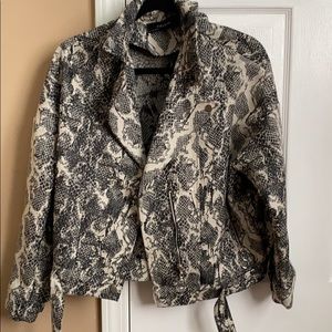 Zara snakeskin bomber